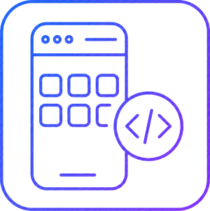 Custom Software Development Company for Web & Apps 7 Neapyre custom app development icon with mobile code symbol